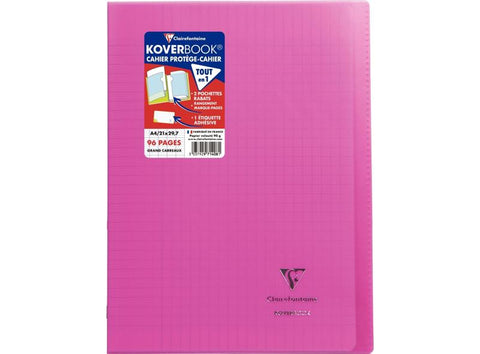 NOTEBOOK CLEAR COVER PINK A4 (#126164)