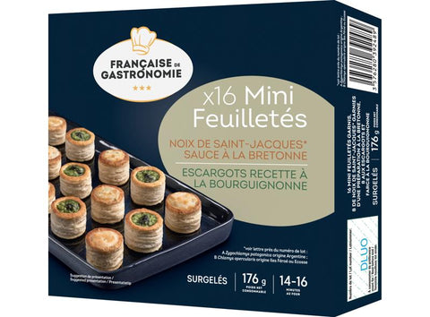 MINI PUFF ESCARGOTS AND SCALLOPS 176G (#122245)