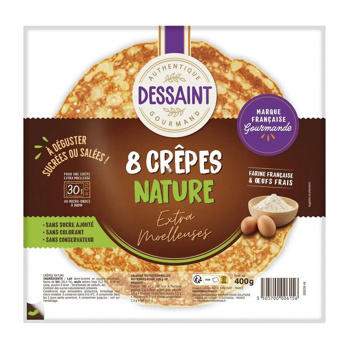CREPES PLAIN EXTRA FLUFFY 400G X8PCS (