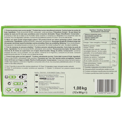APPLESAUCE W/O ADDED SUGAR POUCH 90G (#115008)