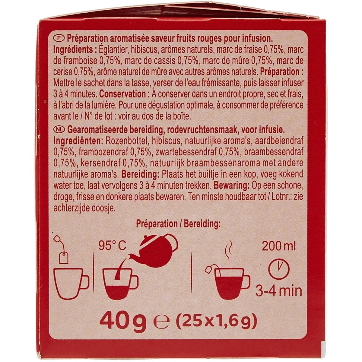 RED FRUIT HERBAL TEA 25PC CRF (
