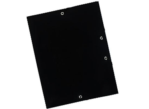 BLACK 3 FLAPS PLASTIC FOLDER (#126268)