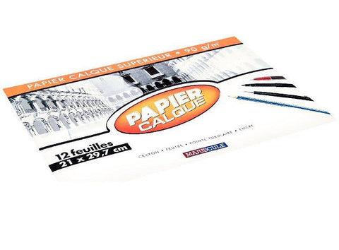 PACK OF 12 TRACING PAPER A4 (#126143)