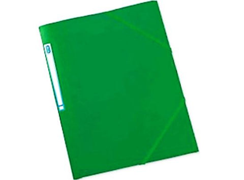 GREEN 3 FLAPS PLASTIC FOLDER (#126271)