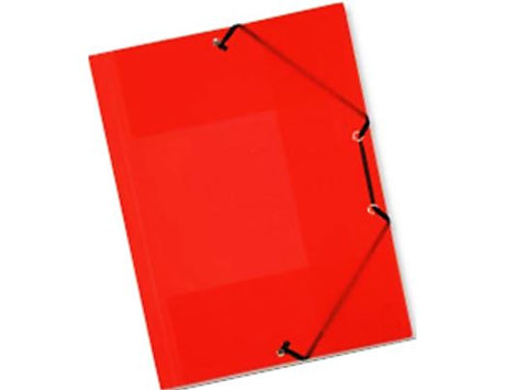RED 3 FLAPS PLASTIC FOLDER (#126269)