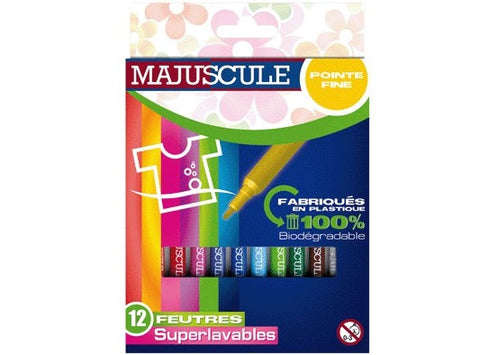 12 FELT-TIP MARKERS ASSORTED (#126179)