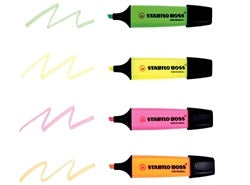 4 HIGHLIGHTERS ASSORTED COLOURS (#126256)