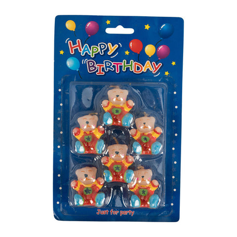BEAR CANDLE SET 6PC (#393)