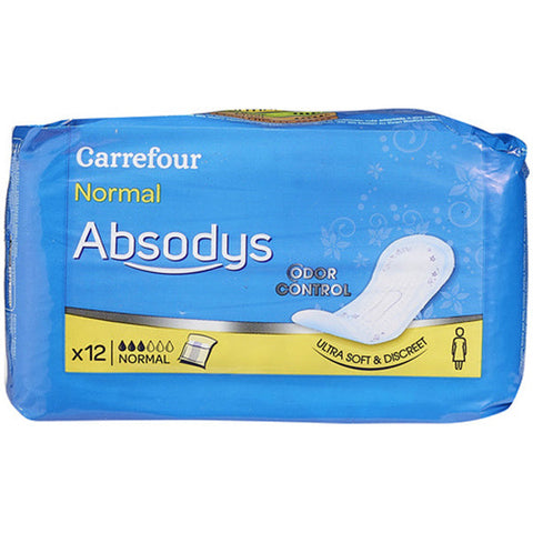 ABSODYS NORMAL INCONTINENCE PADS 12PC (#119346)