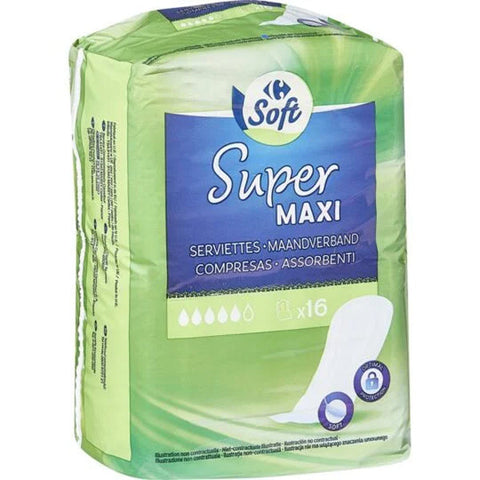 MAXI ABSORPTION SUPER PADS 16PC (#119344)