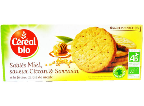 ORGANIC HONEY LEMON BUCKWHEAT BISCUITS 132G (#117035)