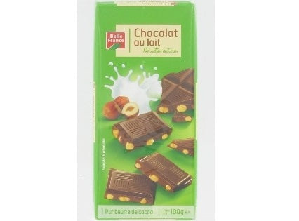 MILK CHOCOLATE WHOLE HAZELNUTS 100G (#116080)