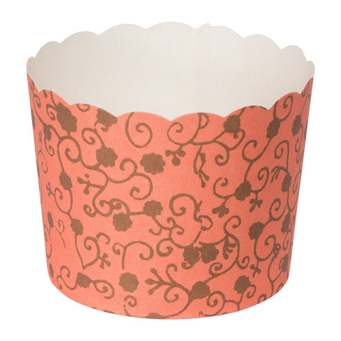BAKING CASE PINK FLORAL 75X60MM 50PC (#50006)