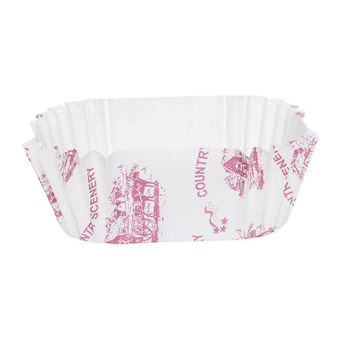 BAKING CASE PET RECT COUNTRY SCENE 8X6X3.5CM 200PC (#50033)