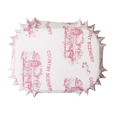 BAKING CASE PET RECT COUNTRY SCENE 8X6X3.5CM 200PC (#50033)