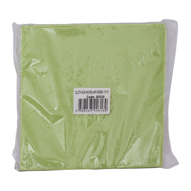 NON-WOVEN CLOTH APPLE GREEN 17X17CM 100PCS (