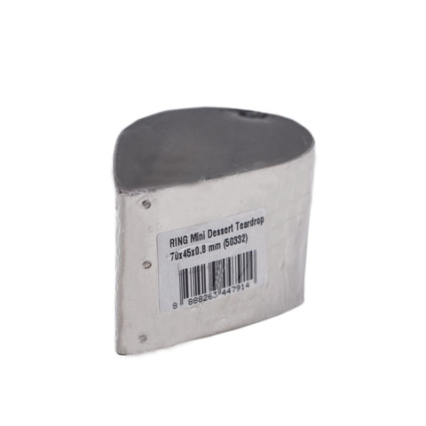 CAKE RING MINI TEARDROP 70X45X0.8MM (#50332)