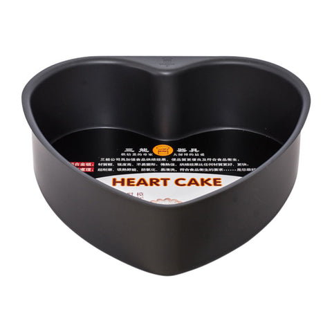 HARD ANODISED REMOVABLE BASE BAKING PAN-HEART 8 INCH (#50584)