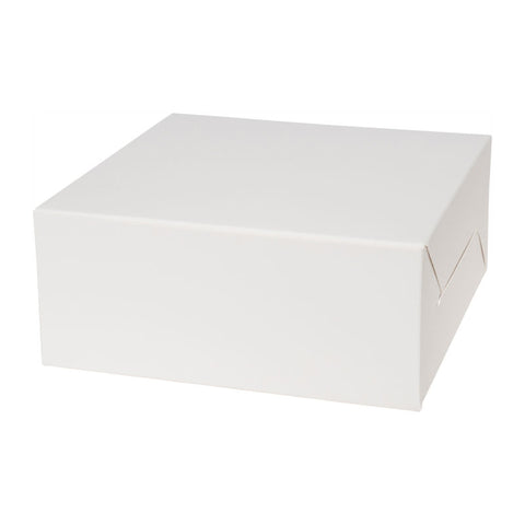 CAKE BOX PLAIN WHITE 7X7X3" 5PCS (#50683)