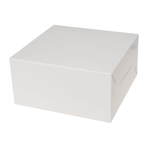 CAKE BOX PLAIN WHITE 10X10X5" 5PCS (#50684)