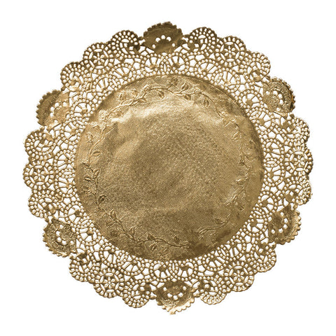 DOYLEYS PAPER GOLD 8" ROUND 25PC (#50812)
