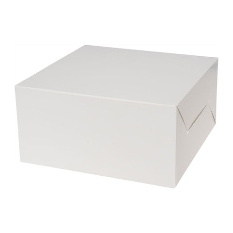 CAKE BOX PLAIN WHITE 8X8X4" 5PCS (#51238)