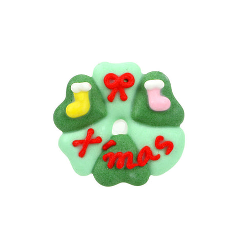 CHRISTMAS ICING WREATH 37X37MM 1618 (#51405)