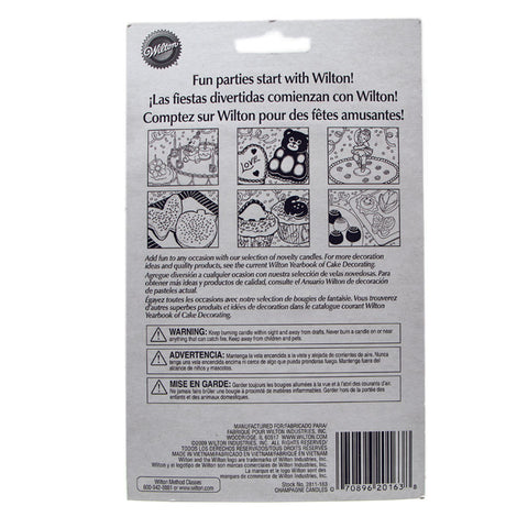 CHAMPAGNE BOTTLES CANDLE 6PCS 2811-163 (#51894)