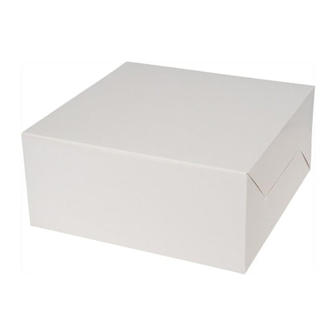 CAKE BOX PLAIN WHITE 11X11X5 " 2PCS (#52020)