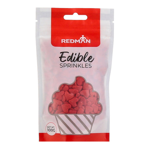RED JUMBO HEARTS DECOR 100G (#52110)