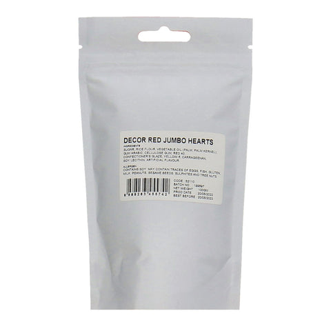 RED JUMBO HEARTS DECOR 100G (#52110)