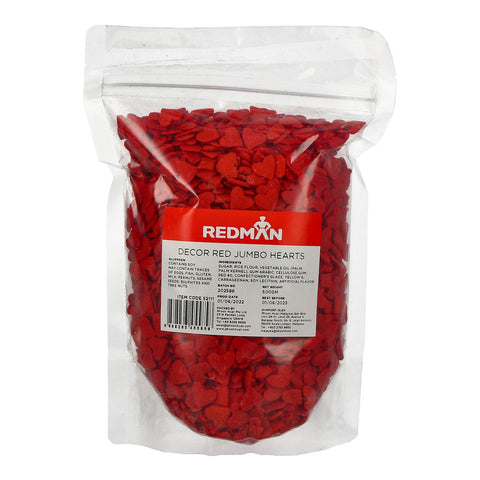RED JUMBO HEARTS DECOR 500G (#52111)