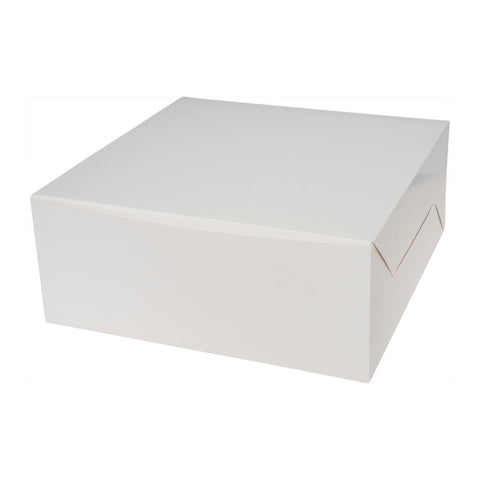 CAKE BOX PLAIN WHITE 12X12X5" 2PCS (#52292)