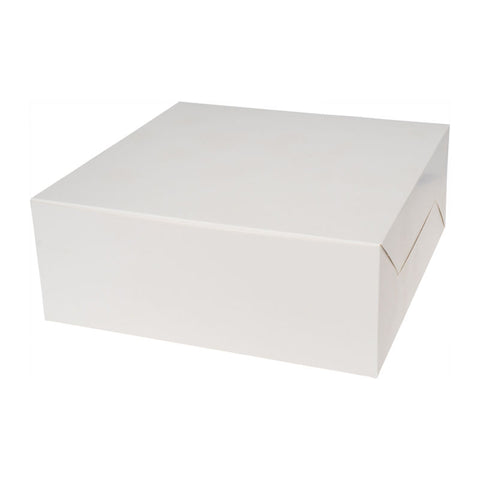 CAKE BOX PLAIN WHITE 13X13X5" 2PCS (#52293)
