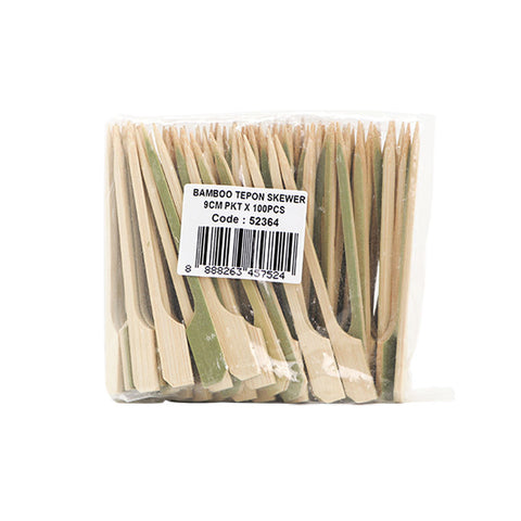 BAMBOO SKEWER PADDLE 9CM 100PC (#52364)