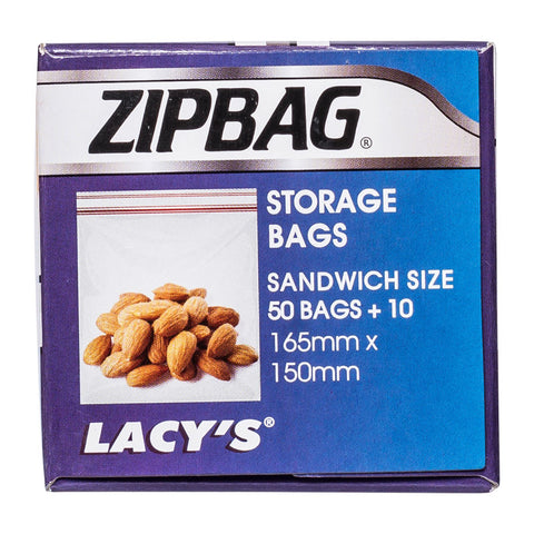 SANDWICH ZIPBAG 165MMX150MM (BOXX50PC + 10PC FREE) (#52389)