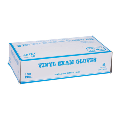 VINYL POWDERED GLOVES M 100PC (#52598)