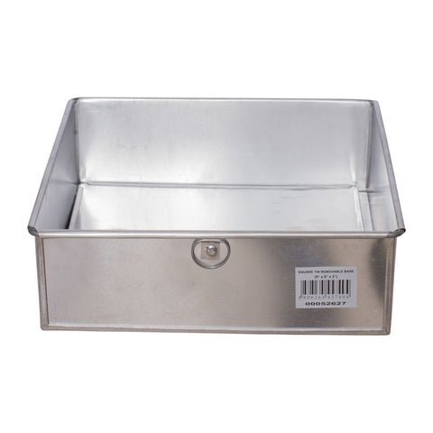 SQUARE BAKING PAN 9X9X3" (REMOVABLE BASE) (#52627)