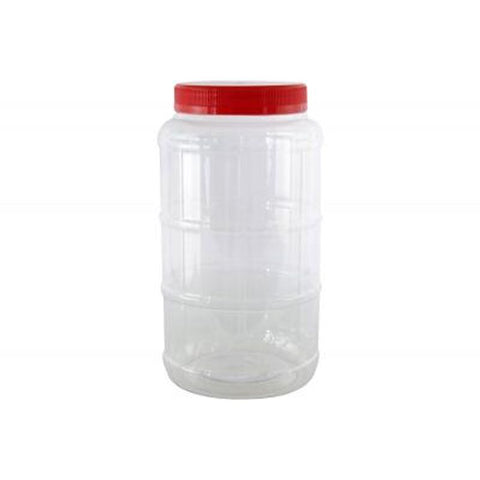 ROUND PET BOTTLE RED CAP WITH HANDLE 3.6L 4060 (#52660)