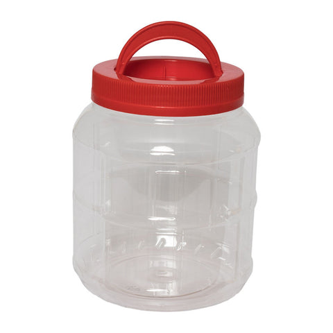 ROUND PET BOTTLE RED CAP WITH HANDLE 2L 4054 (#52661)