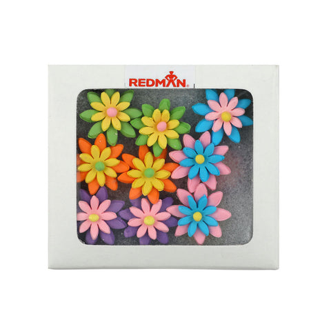 DAISY POINTED (ASS COL) 2.5X2.5CM (#52813)