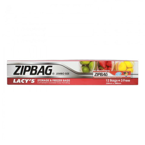 ZIPBAG JUMBO SIZE 330MMX380MM (BOXX12PC + 3PC FREE) (#53030)