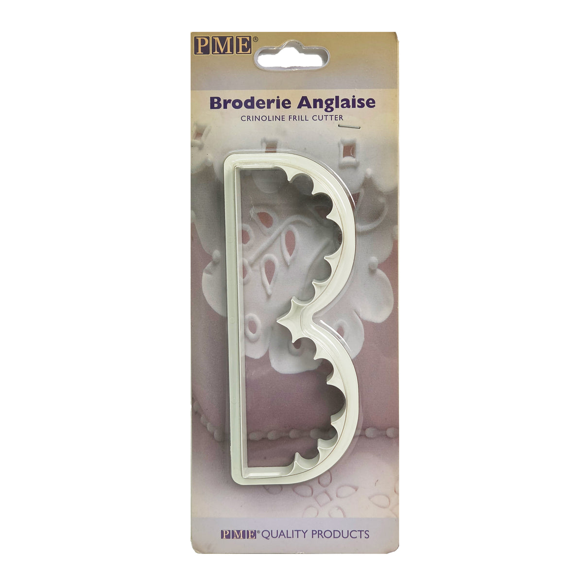 BRODERIE ANGLAISE CRINOLINE FRILL CUTTER 127 X 44MM (