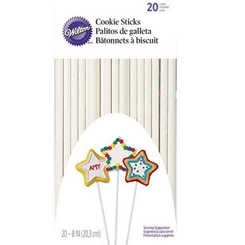 LOLLIPOP STICK PAPER 8" WHITE 1912-9318 20PC (#53440)