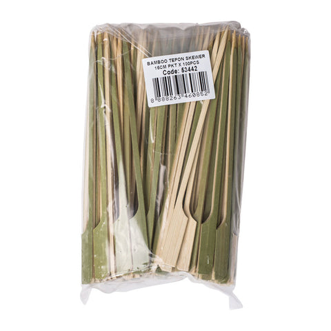 BAMBOO SKEWER PADDLE 15CM 100PCS (#53442)