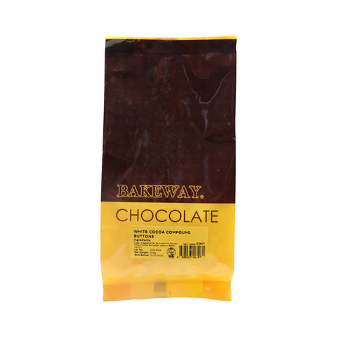 WHITE COCOA COMPOUND BUTTONS 250G (#53671)