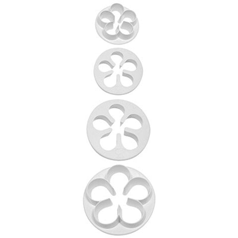 5 PETAL FLOWER CUTTER SET S/M/L/XL 4PC (#53773)