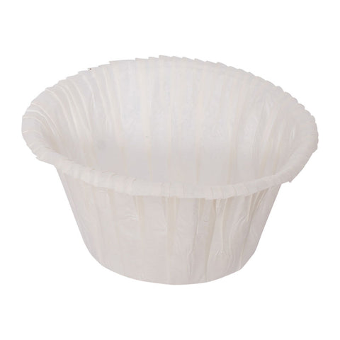 MUFFIN BAKING CASE FRILLED WHITE 5X4CM 50PCS (#53908)