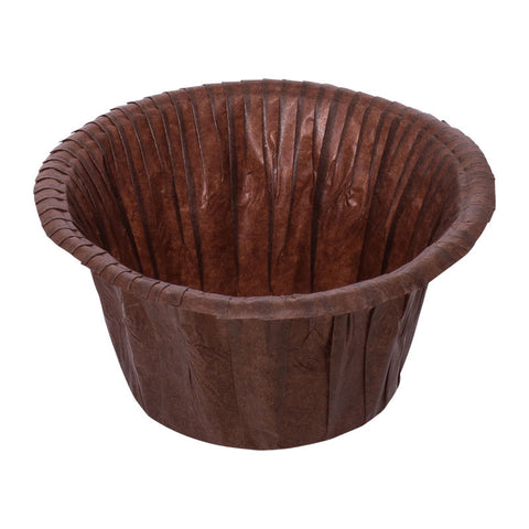 MUFFIN BAKING CASE FRILLED BROWN 5X4CM 50PCS (#53909)
