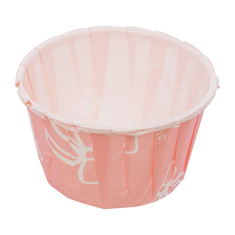 SOUFFLE BAKING CASE PINK/RIBBON 38X28MM 100PCS (#53927)
